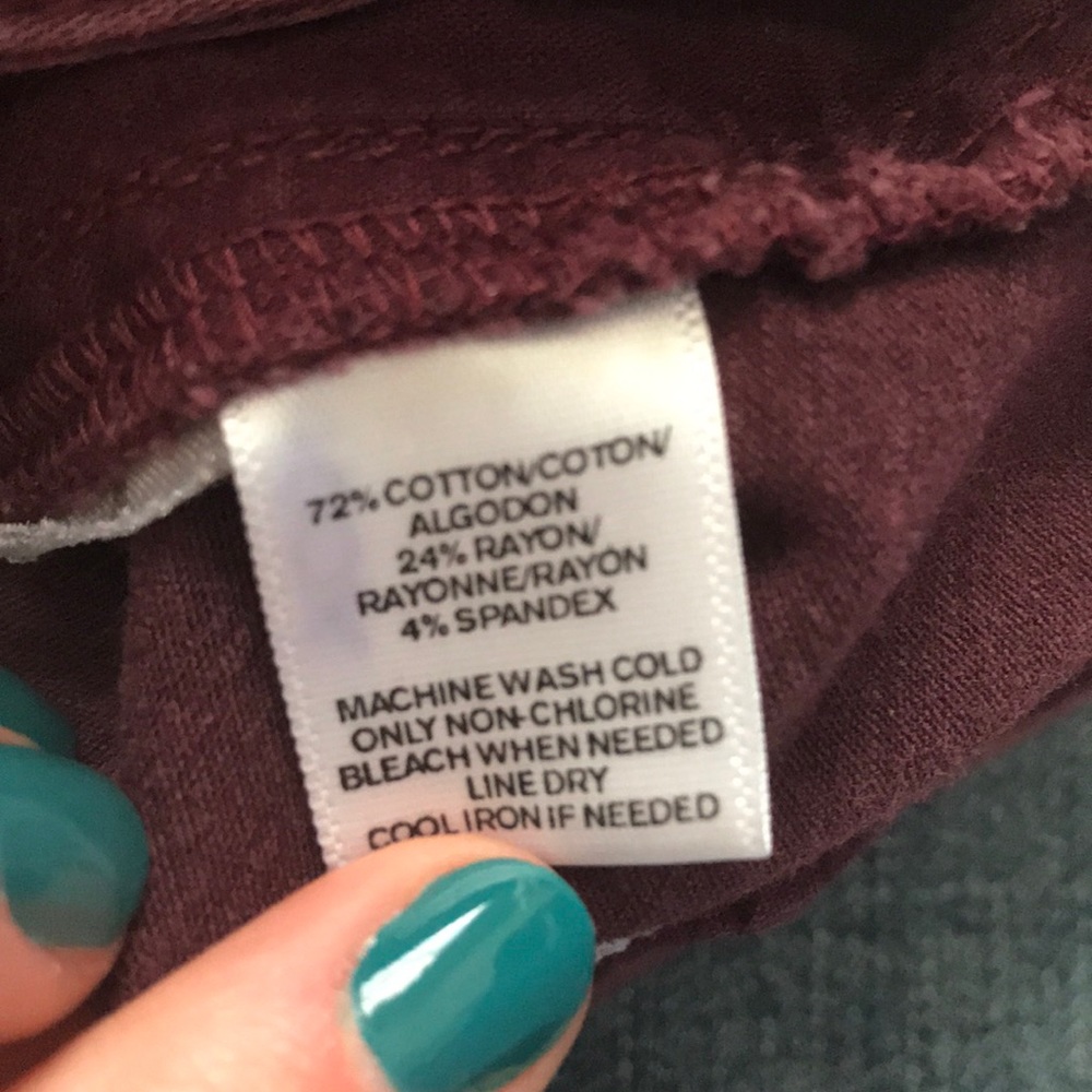 LOFT Maroon Pants - Picture 4 of 5